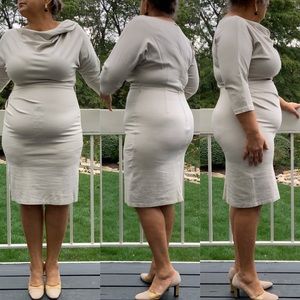 Sizing Chin Midi, form fitting Dress. SZ.12